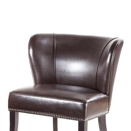 MADISON PARK Madison Park FPF18-0115 Hilton Concave Back Armless Chair; Brown - 30.75 x 28.75 x 33.25 in. FPF18-0115